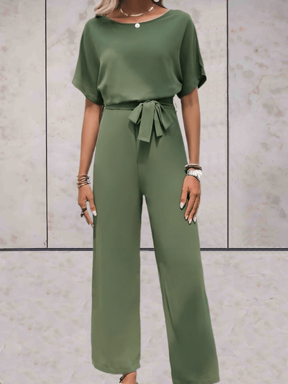 Cali | Women's Two Piece Set Short Sleeve Top Wide Leg Pants