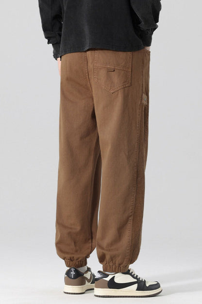 Men's Drawstring Cargo Joggers with Pockets