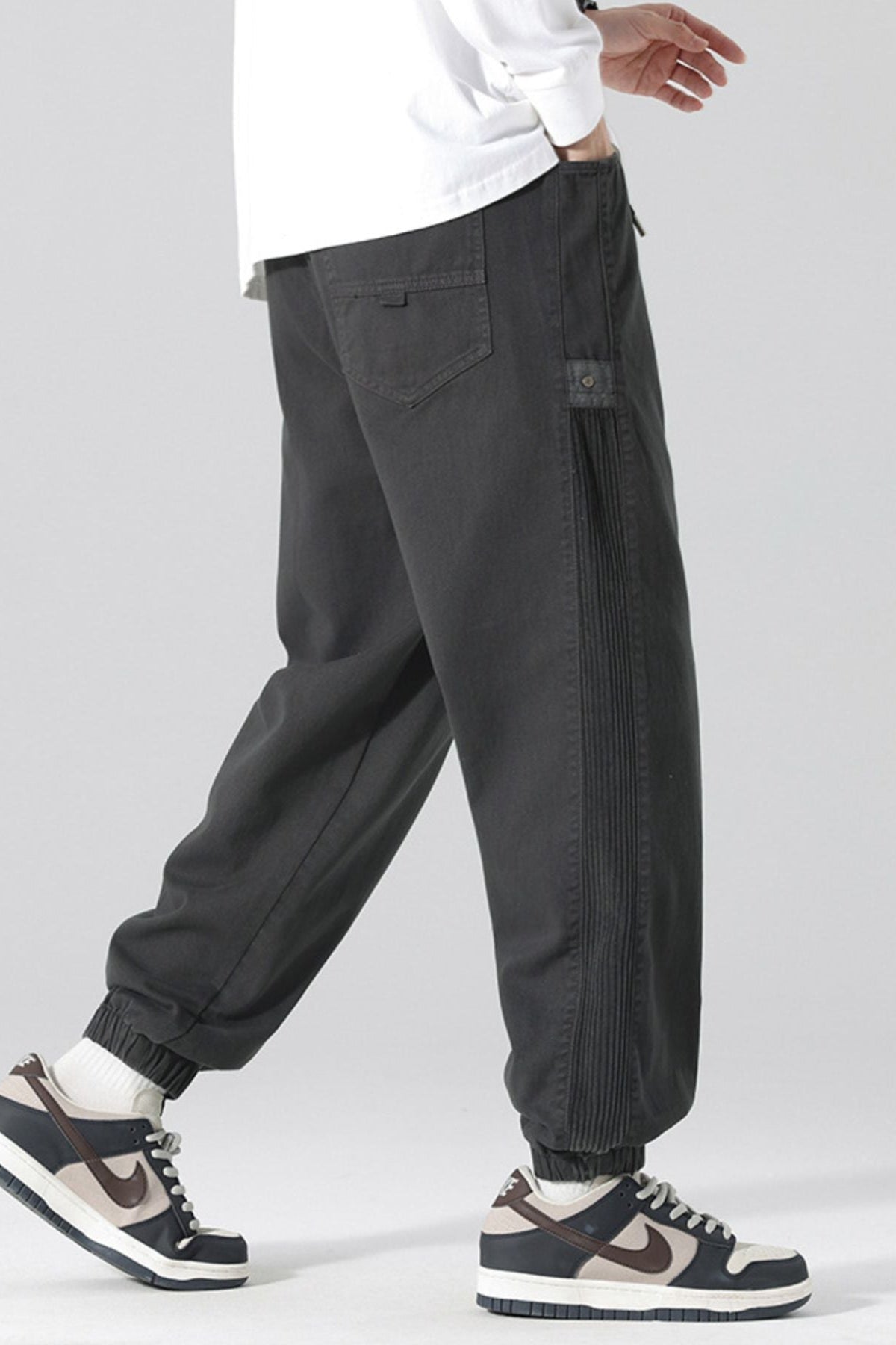 Men's Drawstring Cargo Joggers with Pockets