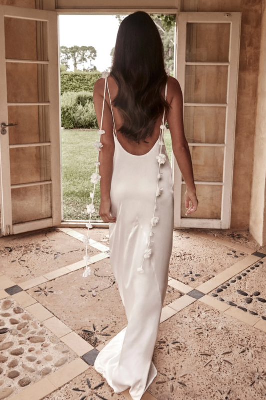 Elenora Rose Gown White
