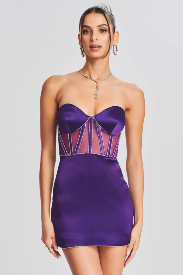 Ludlow Mini Dress Royal Purple