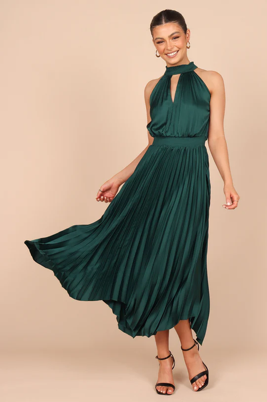 Dominique Midi Dress Emerald