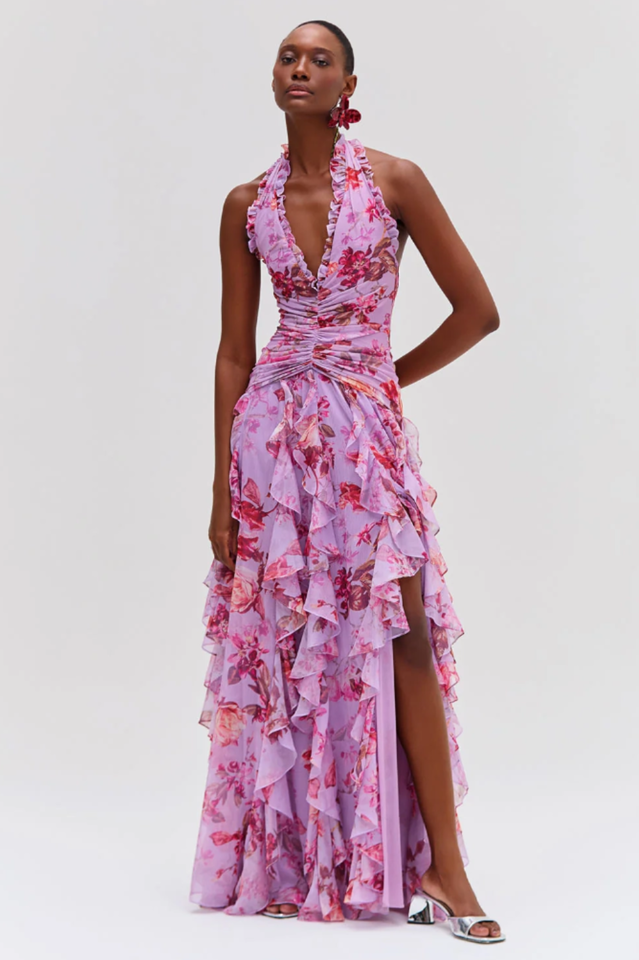 Paloma Ruffled Halter Maxi Dress