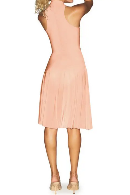 High Neck A Line Dress