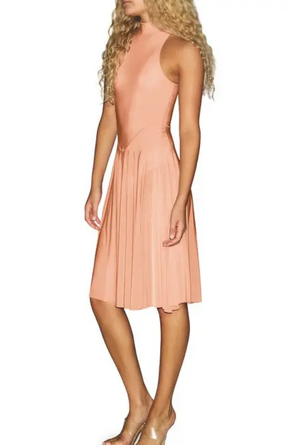 High Neck A Line Dress