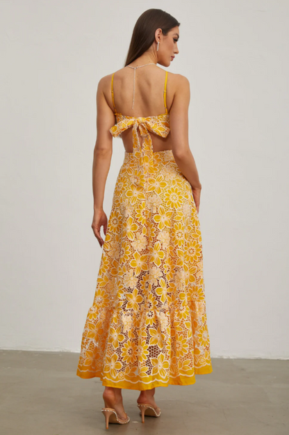 Michaelia Cut Out Halter Dress