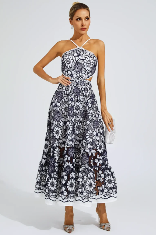 Michaelia Cut Out Halter Dress