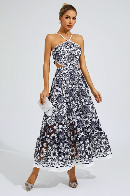 Michaelia Cut Out Halter Dress