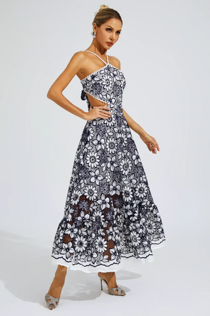 Michaelia Cut Out Halter Dress