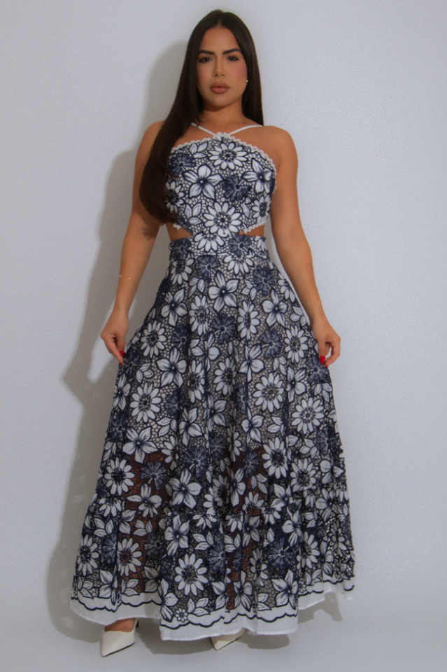 Michaelia Cut Out Halter Dress