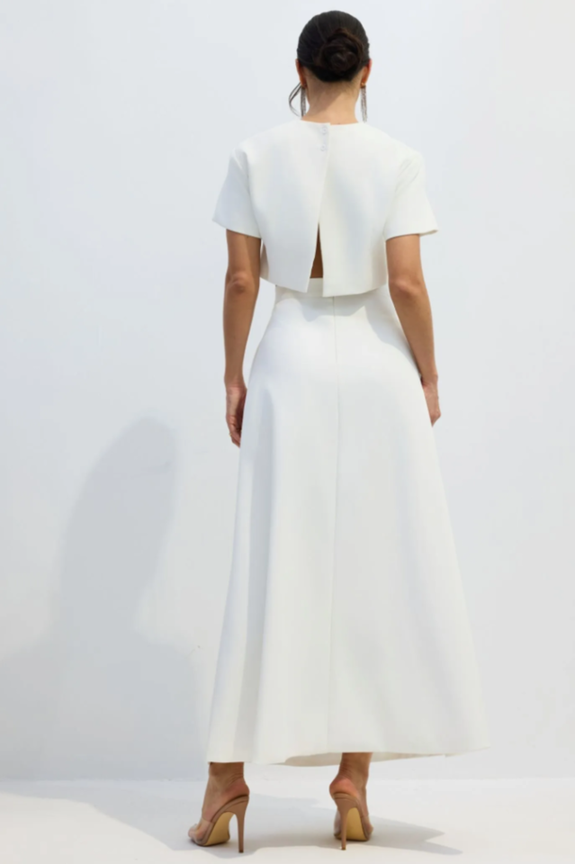 Angelica Floral Applique Skirt Set