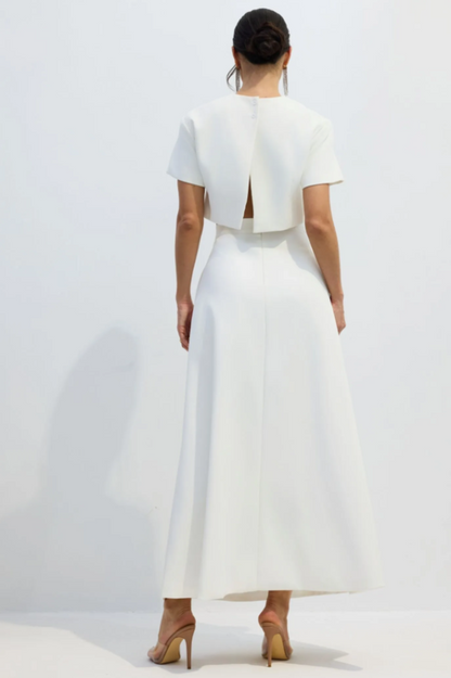 Angelica Floral Applique Skirt Set