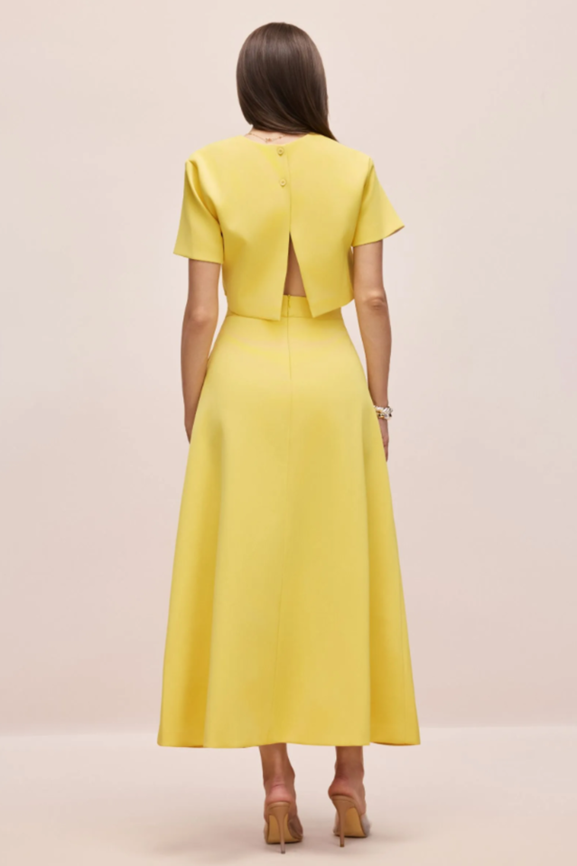 Angelica Floral Applique Skirt Set