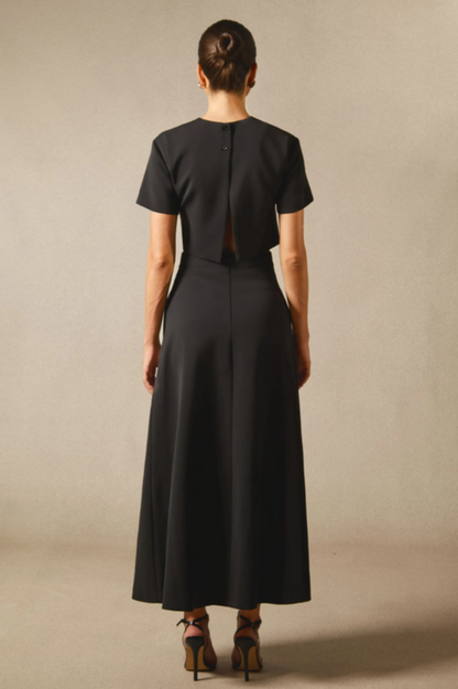 Angelica Floral Applique Skirt Set