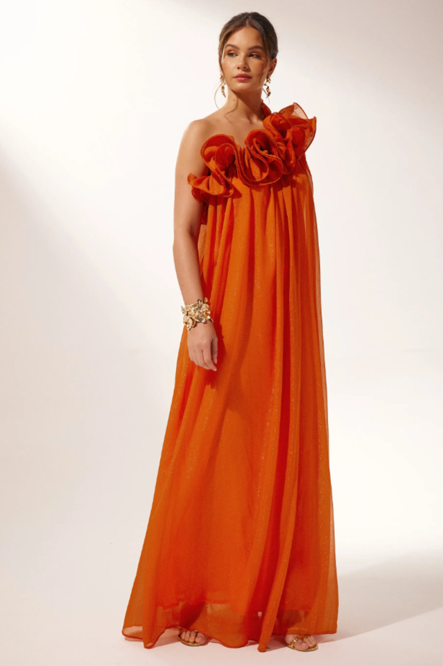 Hedda One Shoulder Floral Maxi Dress