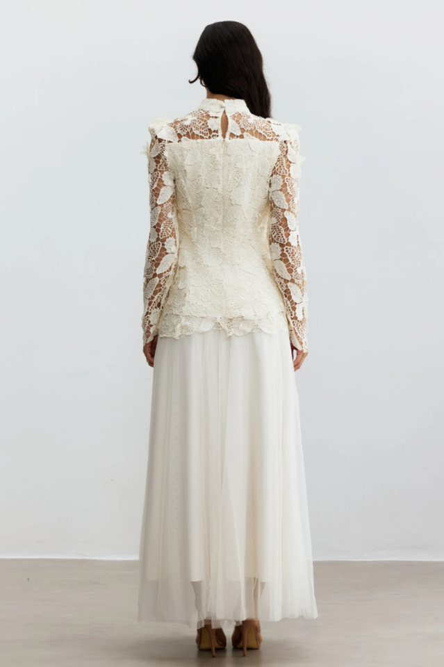 Elizabeth Butterfly Embroidered Lace Set