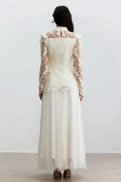 Elizabeth Butterfly Embroidered Lace Set