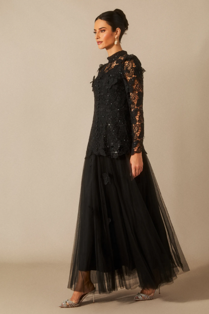 Elizabeth Butterfly Embroidered Lace Set