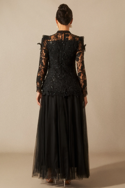 Elizabeth Butterfly Embroidered Lace Set