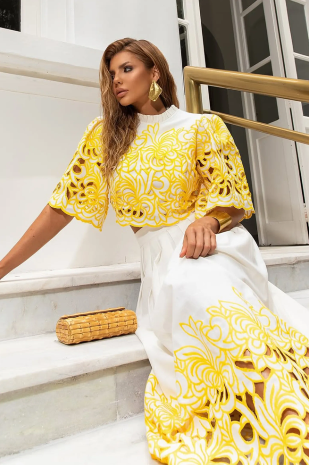 Kelly Floral Embroidered Set