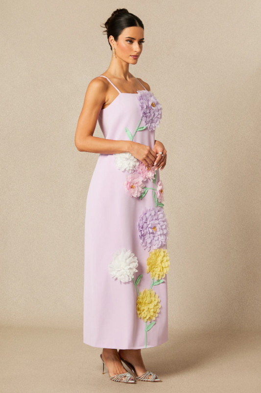Louisa Floral Applique Maxi Dress