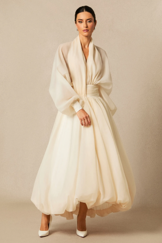 Lilly Puff Sleeve Maxi Dress