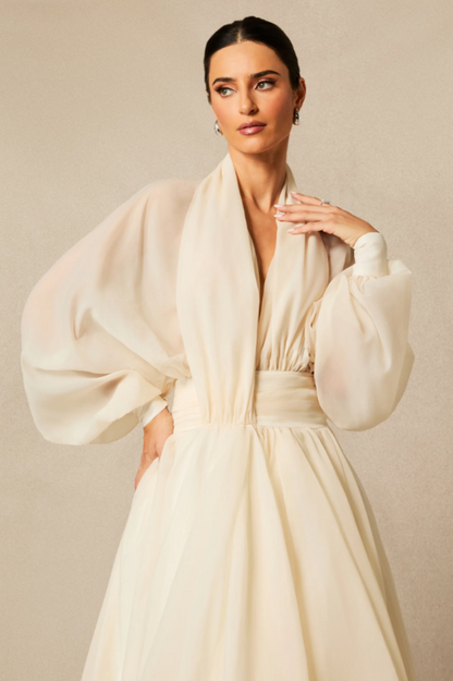 Lilly Puff Sleeve Maxi Dress