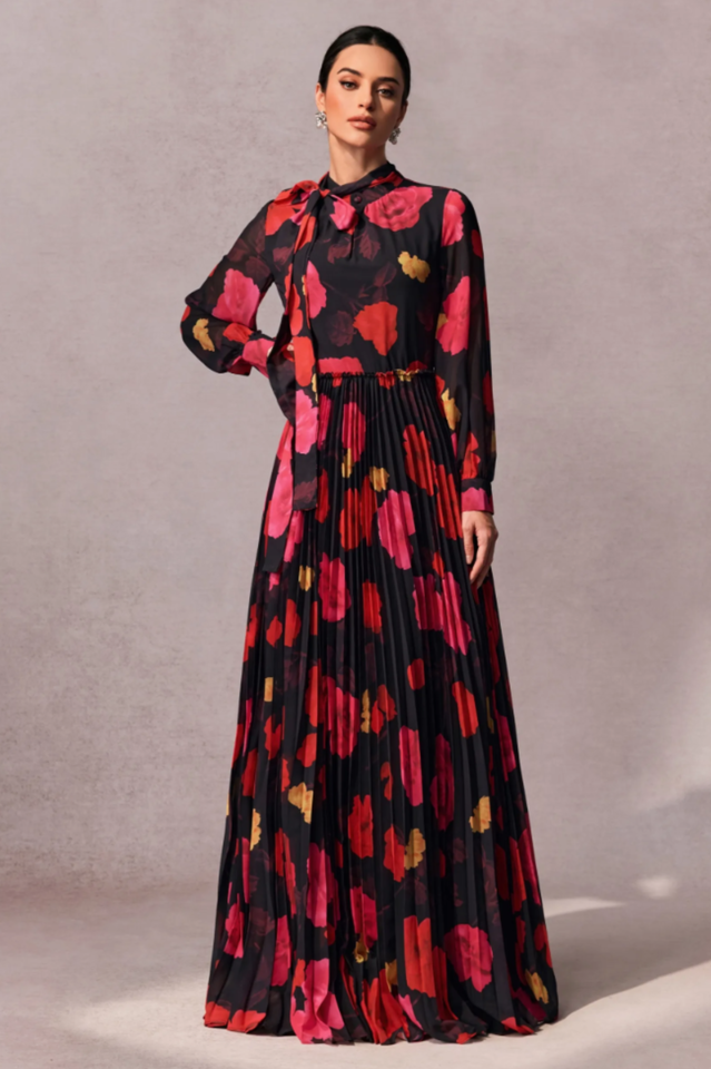 Adela Floral Printed Maxi Dress