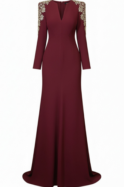 Abigail Embellished V-Neck Maxi Dress