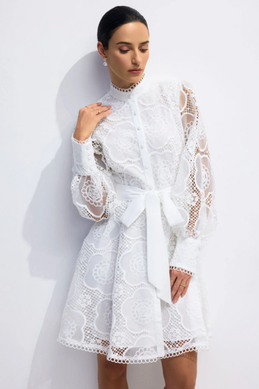 Helena Floral Lace Mini Dress