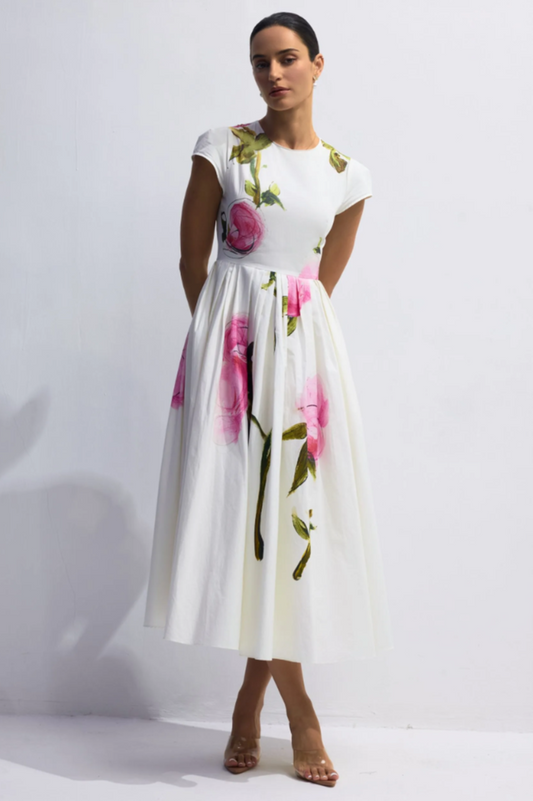 Lindsay Rose Printed Midi Dress