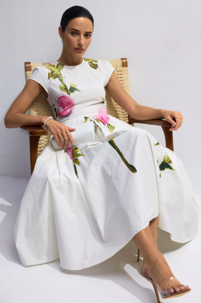 Lindsay Rose Printed Midi Dress