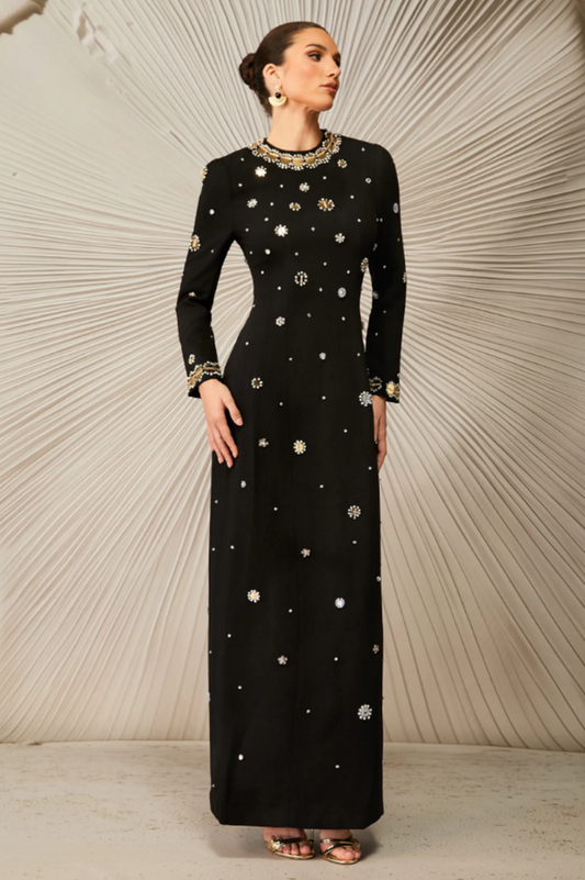 Lauryn Crystal Embellished Maxi Dress