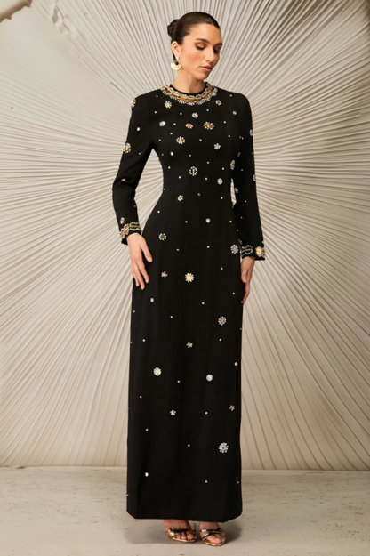 Lauryn Crystal Embellished Maxi Dress