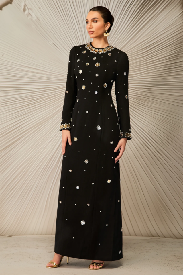 Lauryn Crystal Embellished Maxi Dress