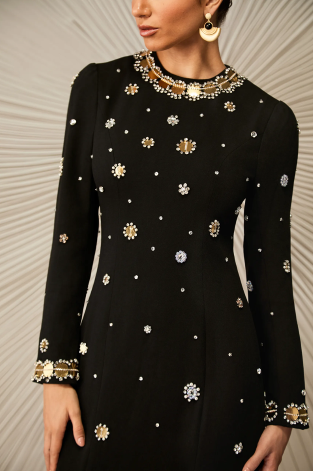 Lauryn Crystal Embellished Maxi Dress