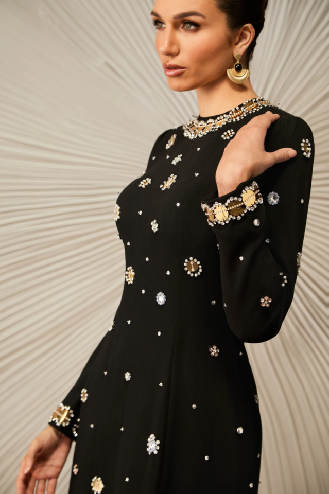 Lauryn Crystal Embellished Maxi Dress