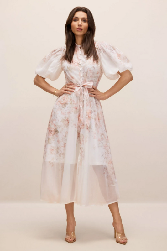 Denise Floral Print Midi Dress