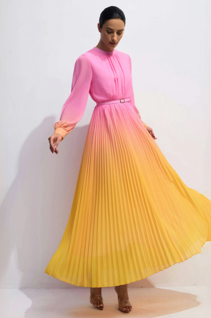 Sandra Long Sleeve Gradient Maxi Dress