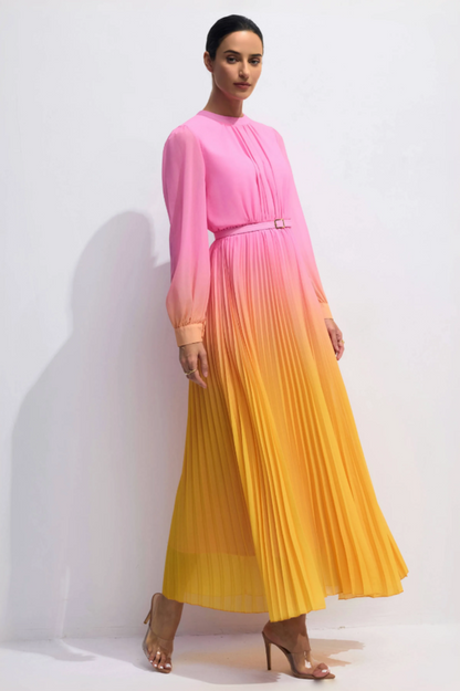 Sandra Long Sleeve Gradient Maxi Dress