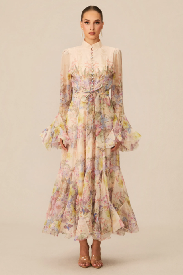 Alessia Floral Print Maxi Dress
