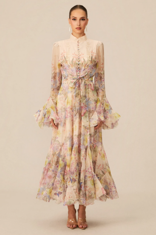 Alessia Floral Print Maxi Dress