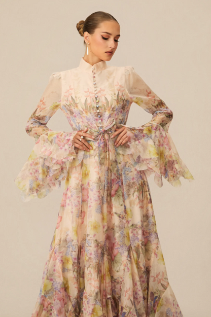 Alessia Floral Print Maxi Dress