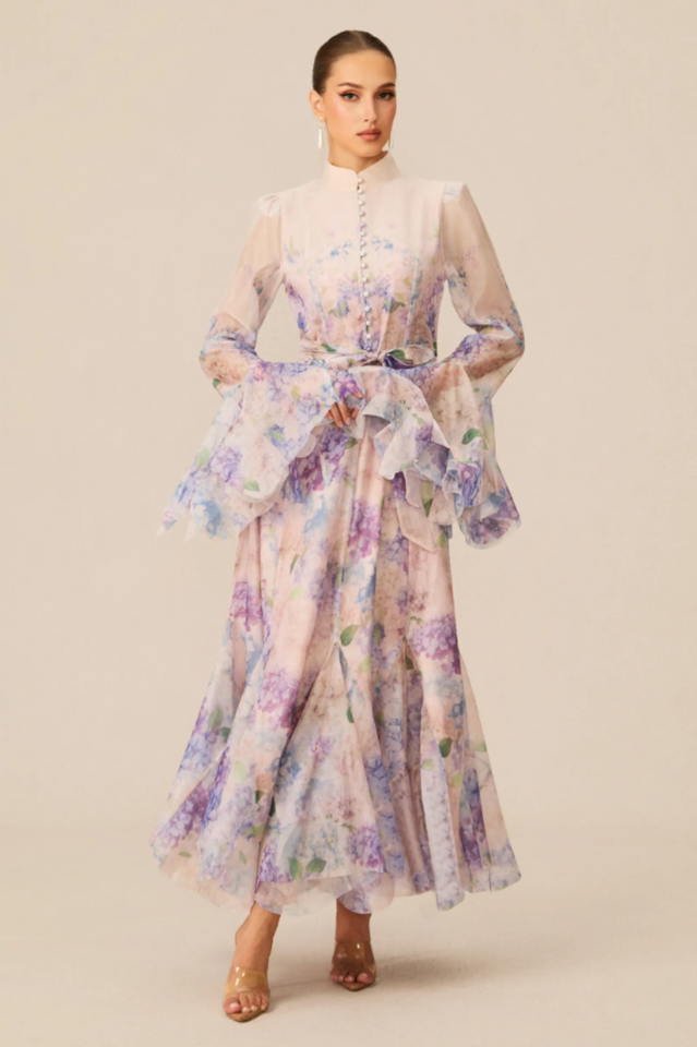 Alessia Floral Print Maxi Dress