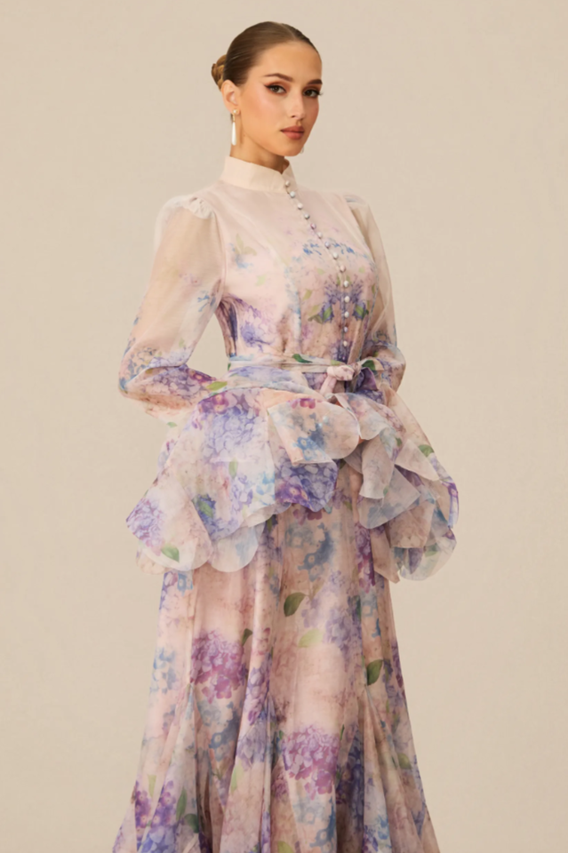 Alessia Floral Print Maxi Dress