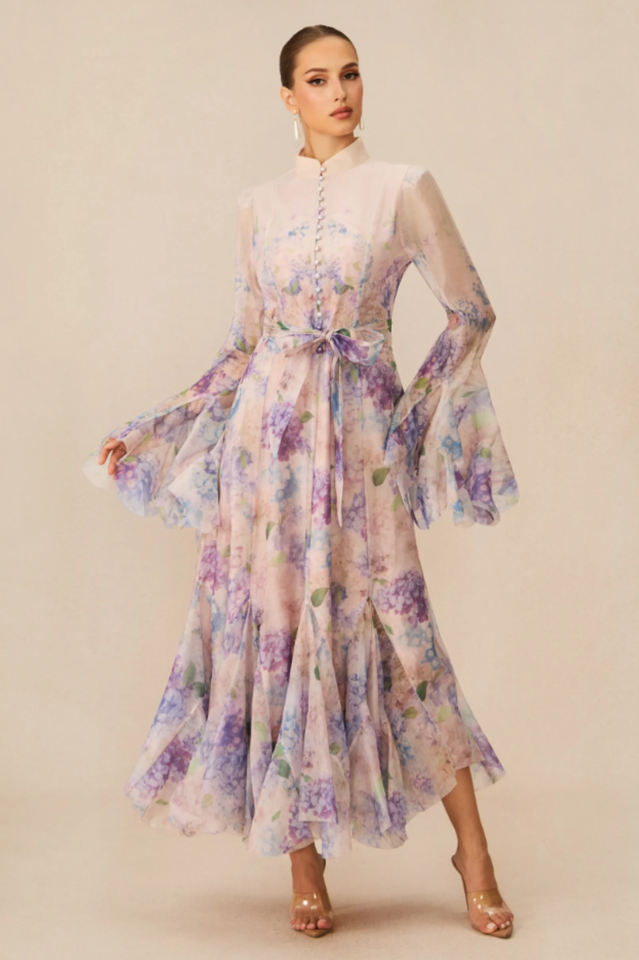 Alessia Floral Print Maxi Dress