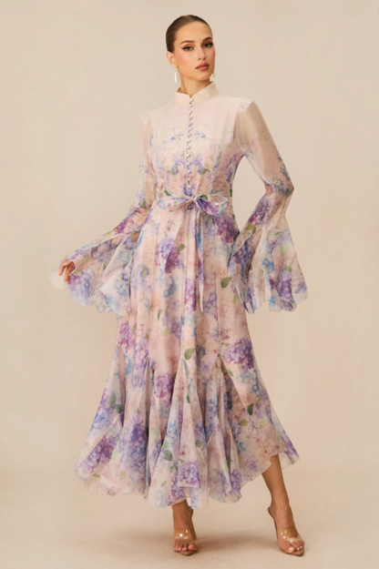 Alessia Floral Print Maxi Dress