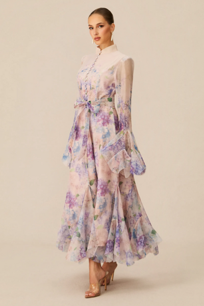 Alessia Floral Print Maxi Dress