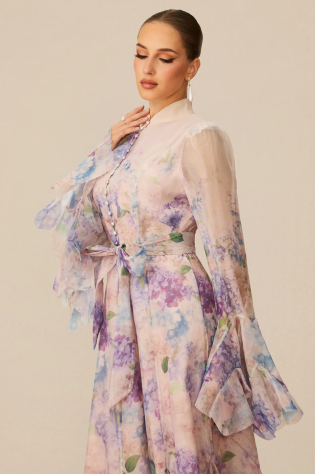 Alessia Floral Print Maxi Dress