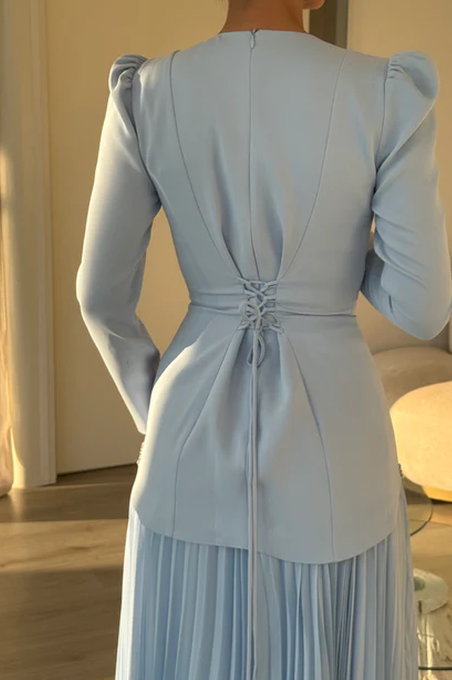 Athena Top & Pleated Skirt Set